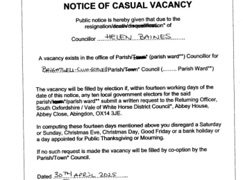 PARISH COUNCIL VACANCY