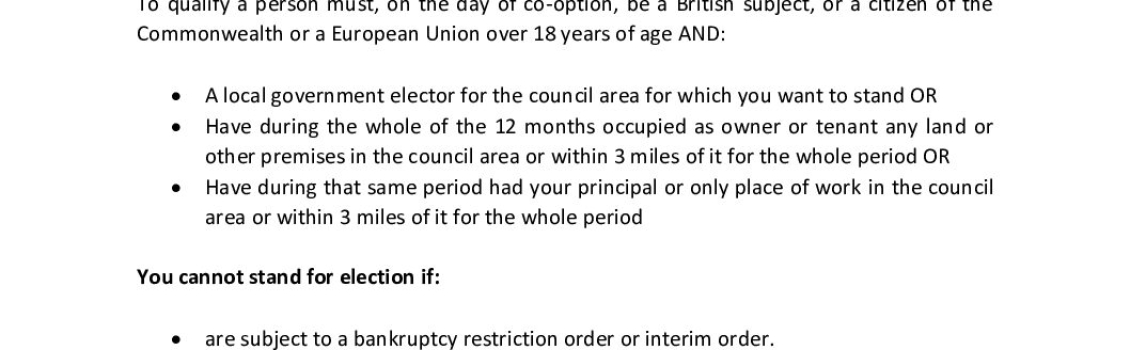 PARISH COUNCIL VACANCY